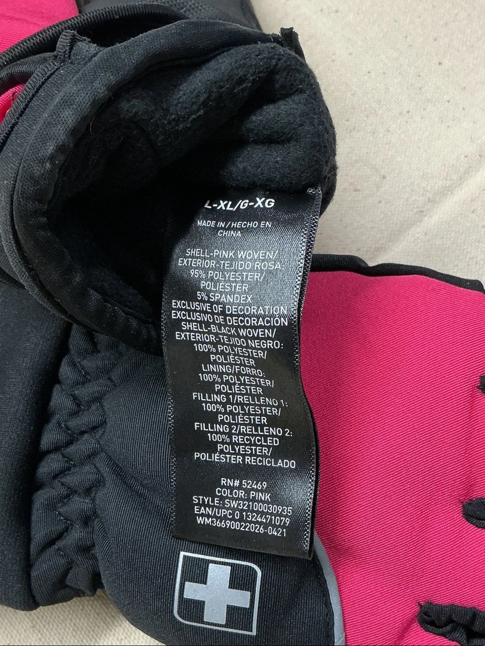 Swiss Tech Kids Pink and Black Insulated Winter.
